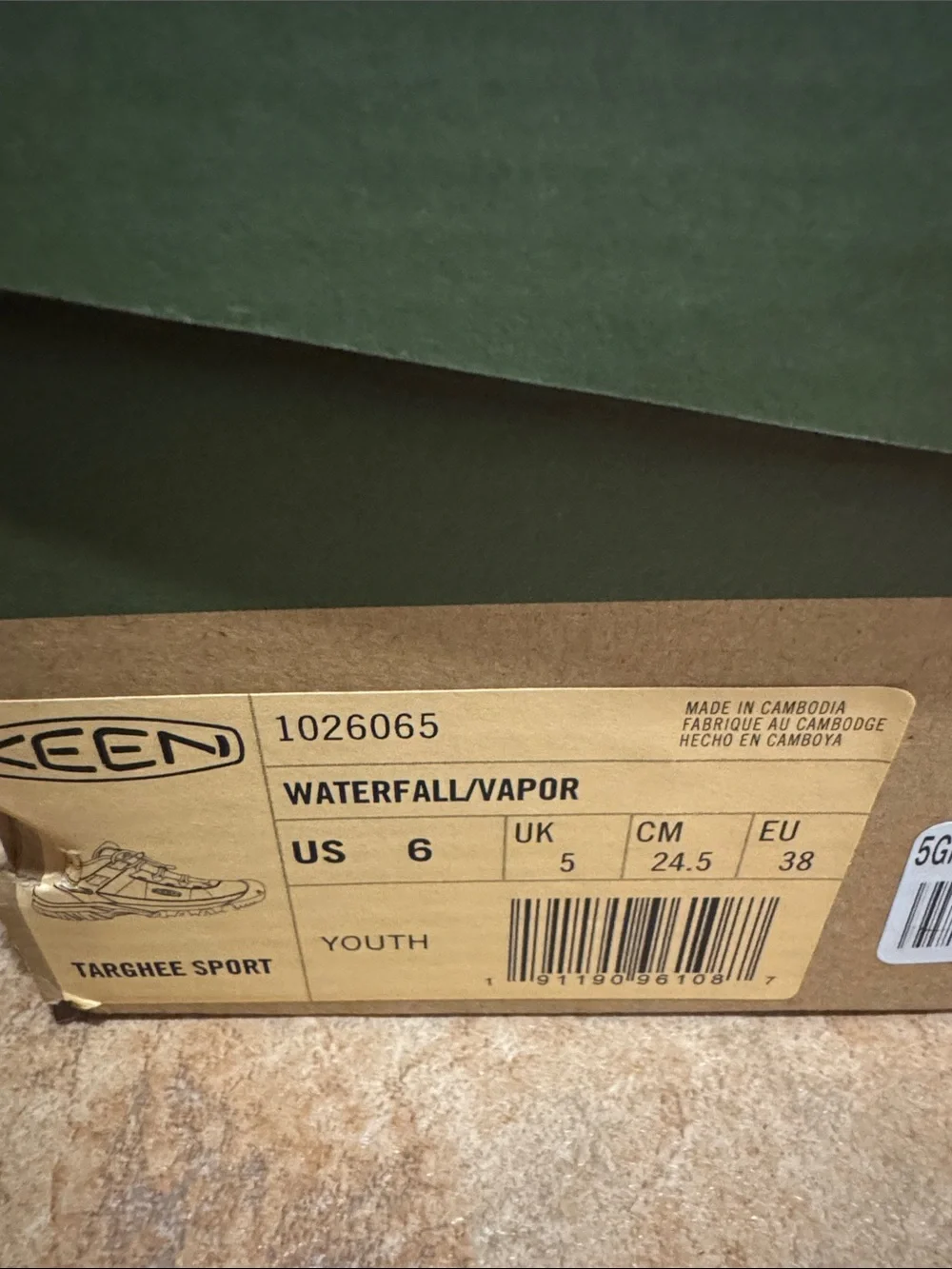 Keen Aqua Water Shoes w/?Gray Toe, Purple Accents Targhee Sport Youth Size 6